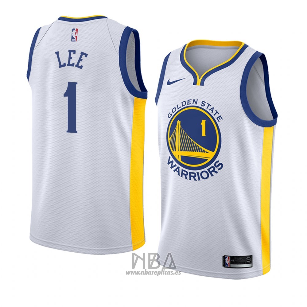 Camiseta Golden State Warriors Damion Lee NO 1 Association 2018 Blanco